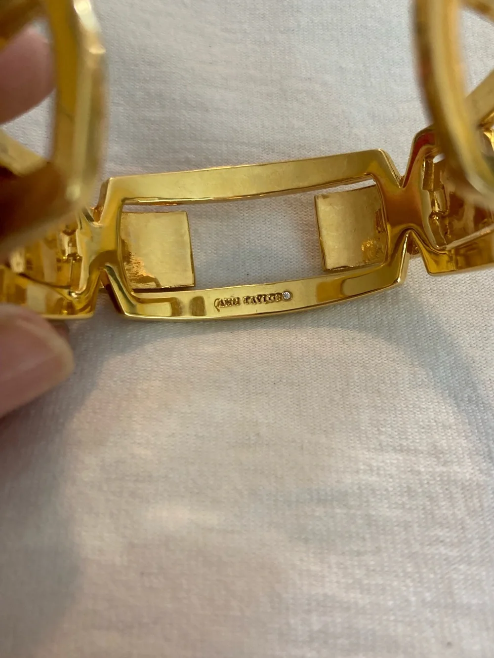 Ann Taylor vintage gold Tone Geometric Cuff Bracelet